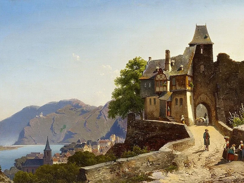 1809-Gottfried Pulian - Paesaggio sulla Mosella 1858
